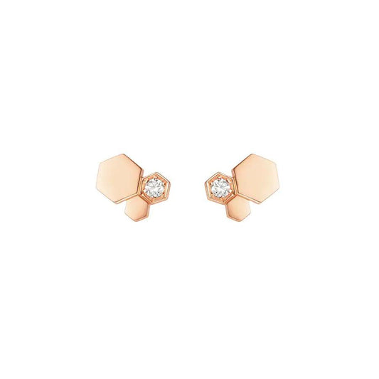 [Am jewelry]BEE LOVE PINK GOLD DIAMOND EARRINGS