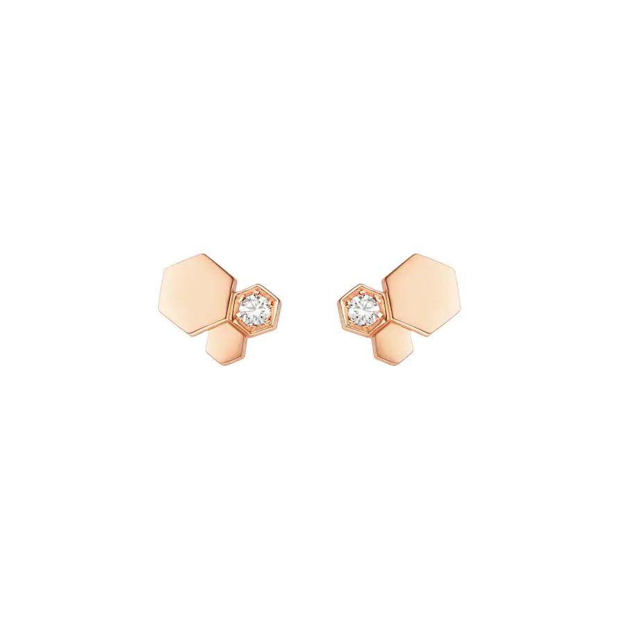 [Am jewelry]BEE LOVE PINK GOLD DIAMOND EARRINGS