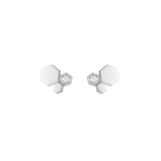 [Am jewelry]BEE LOVE SILVER DIAMOND EARRINGS