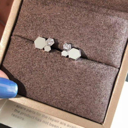 [Am jewelry]BEE LOVE SILVER DIAMOND EARRINGS