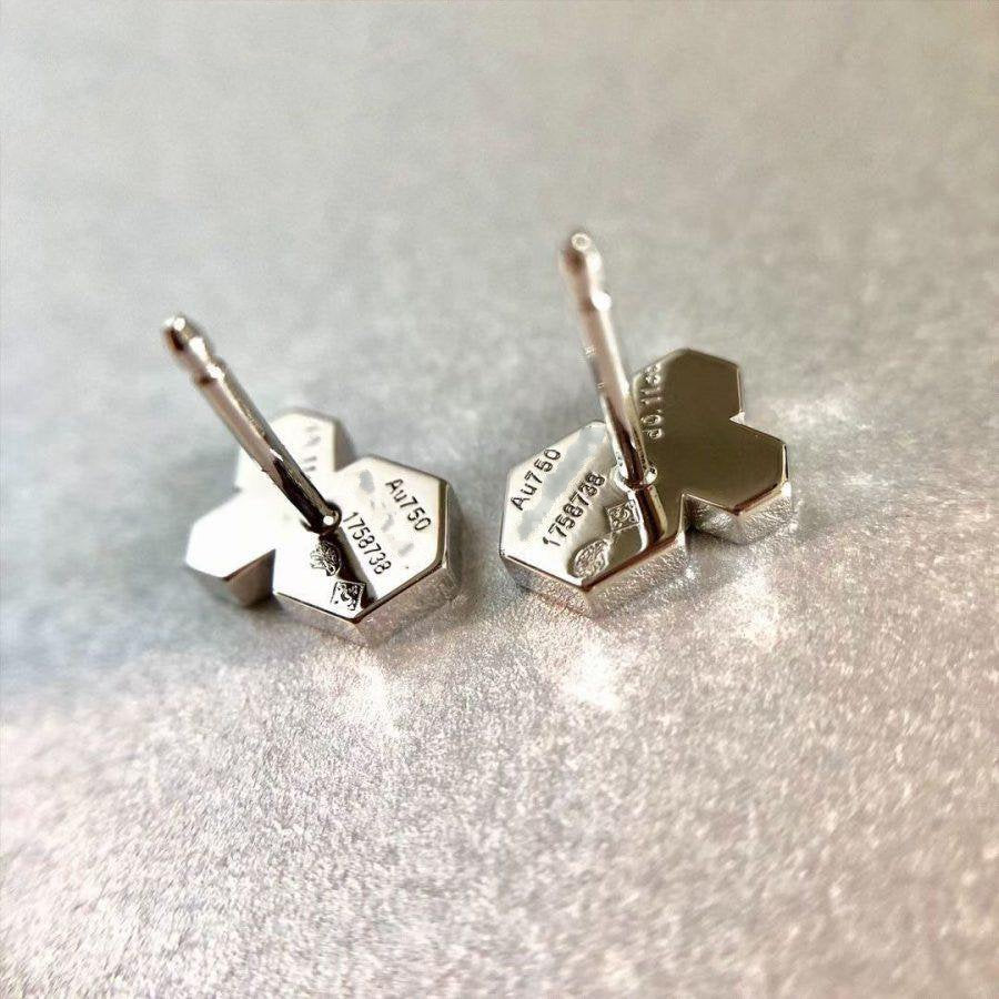 [Am jewelry]BEE LOVE SILVER DIAMOND EARRINGS