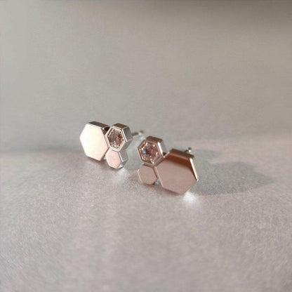 [Am jewelry]BEE LOVE SILVER DIAMOND EARRINGS