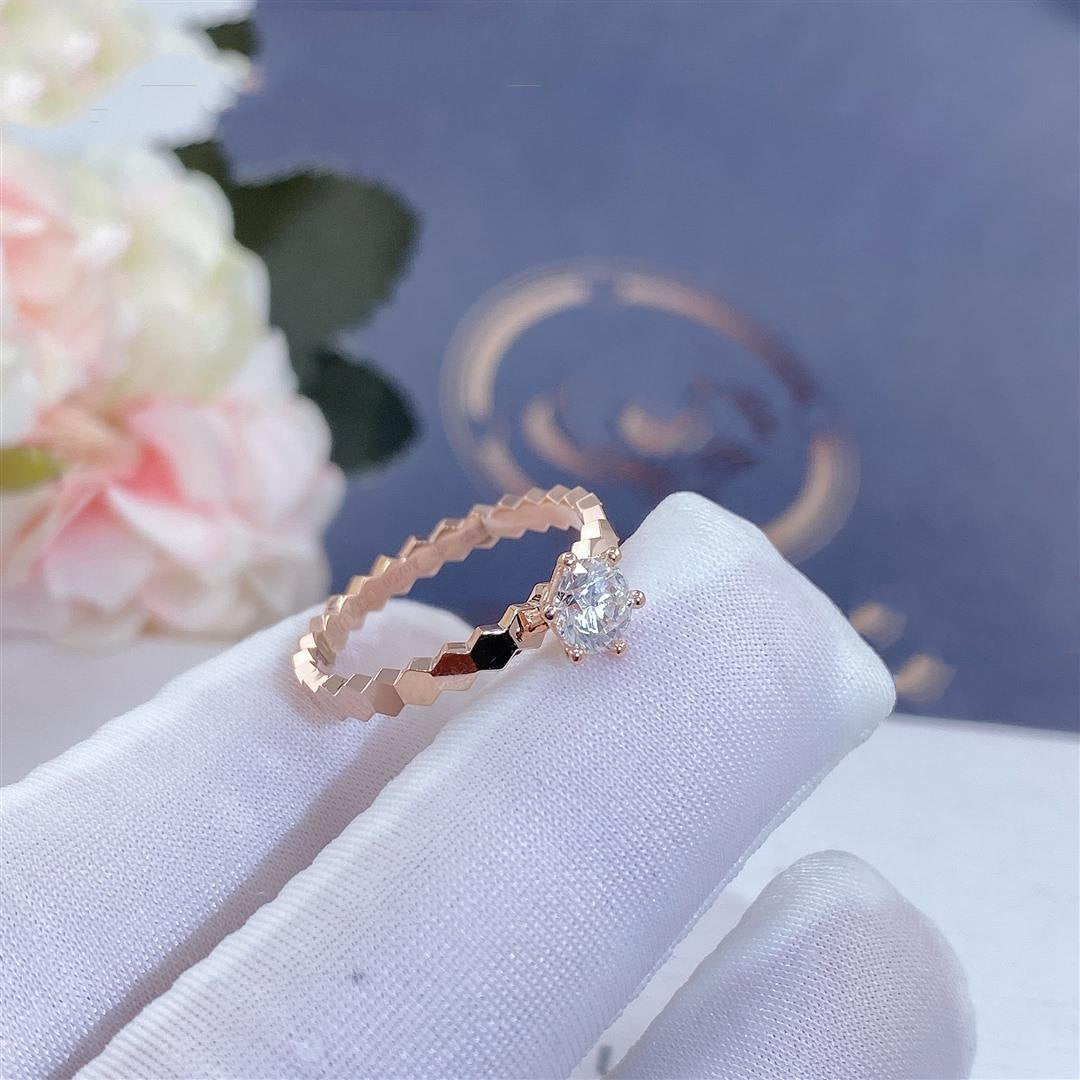 [Am jewelry]BEE LOVE RING PINK GOLD 1 DIAMOND