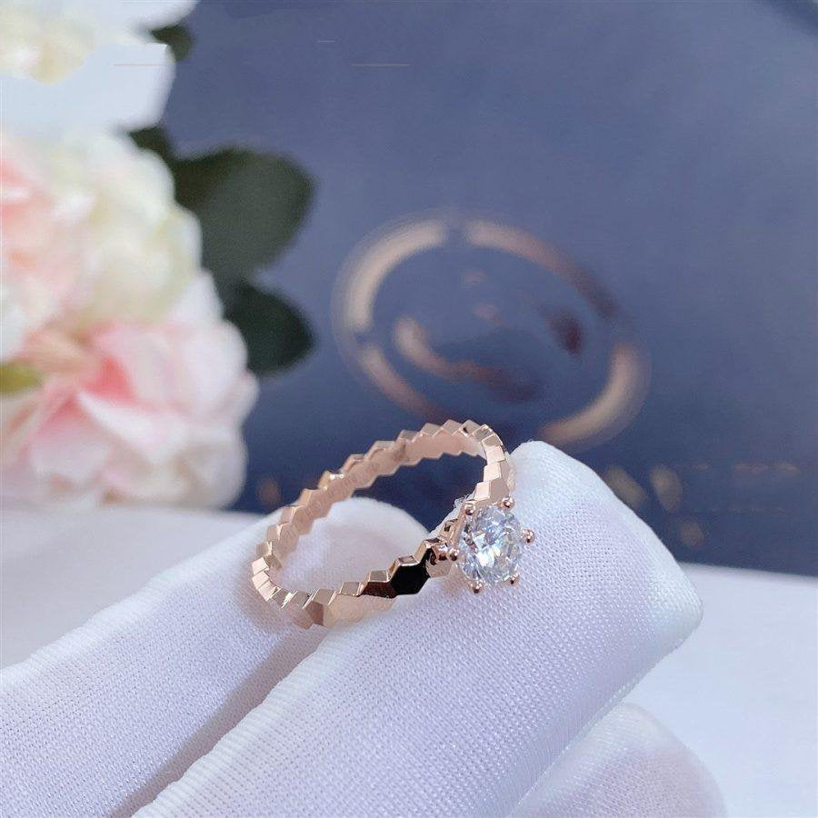 [Am jewelry]BEE LOVE RING PINK GOLD 1 DIAMOND