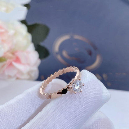 [Am jewelry]BEE LOVE RING PINK GOLD 1 DIAMOND