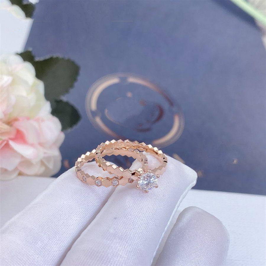 [Am jewelry]BEE LOVE RING PINK GOLD 1 DIAMOND