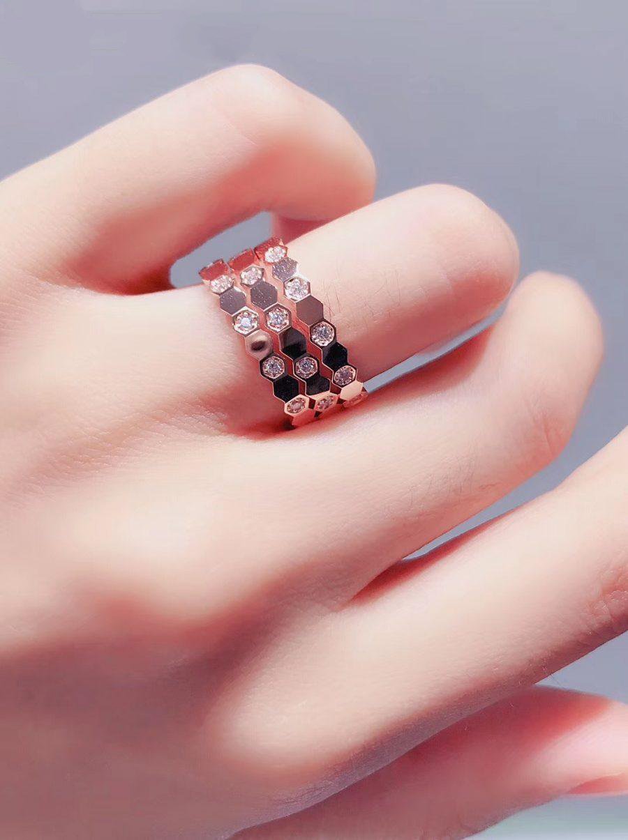 [Am jewelry]BEE LOVE RING PINK GOLD DIAMOND