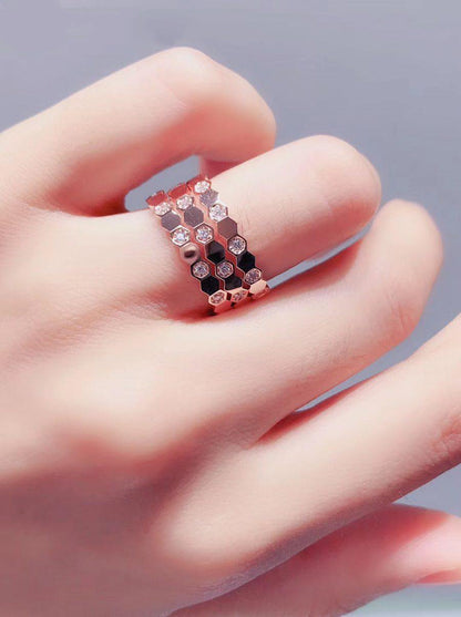 [Am jewelry]BEE LOVE RING PINK GOLD DIAMOND