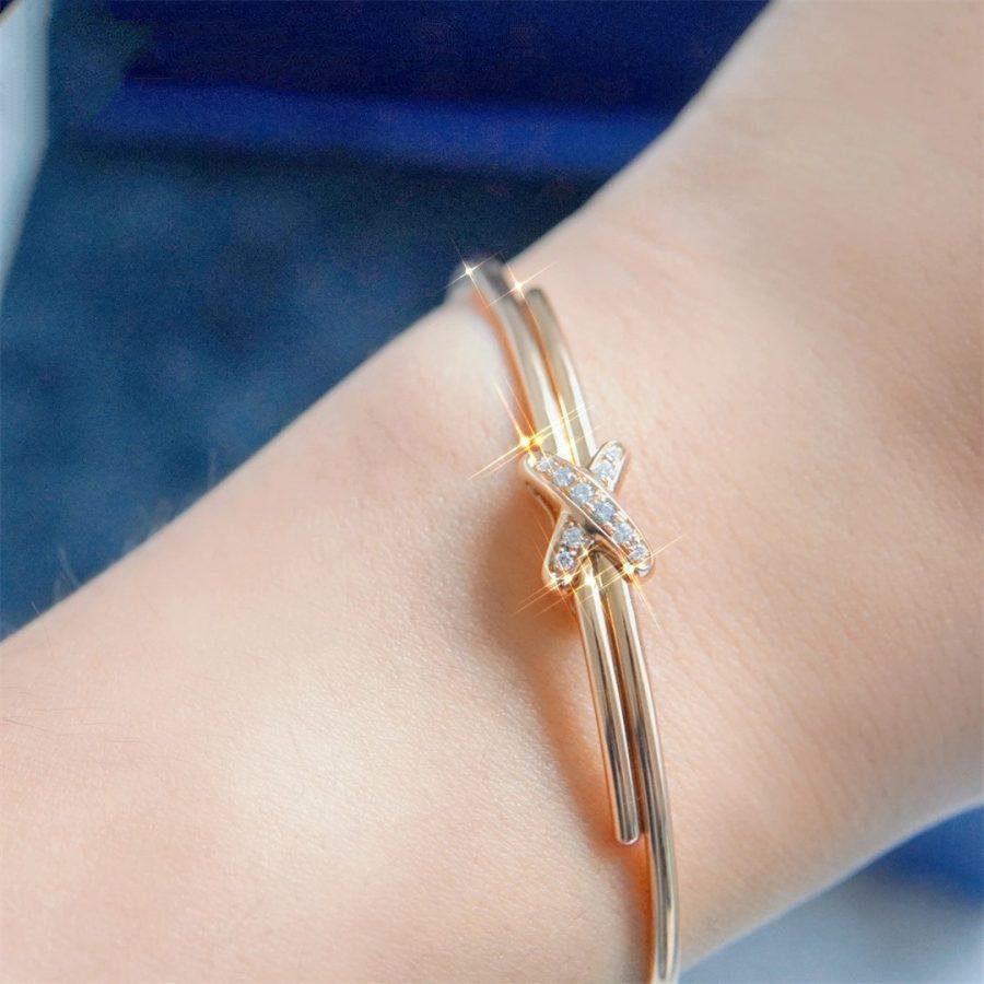 [Am jewelry]JEUX DE BRACELET PINK GOLD DIAMONDS