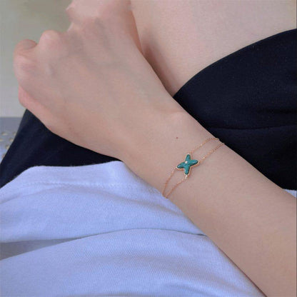 [Am jewelry]JEUX BRACELET MALACHITE PINK GOLD 1 DIAMOND