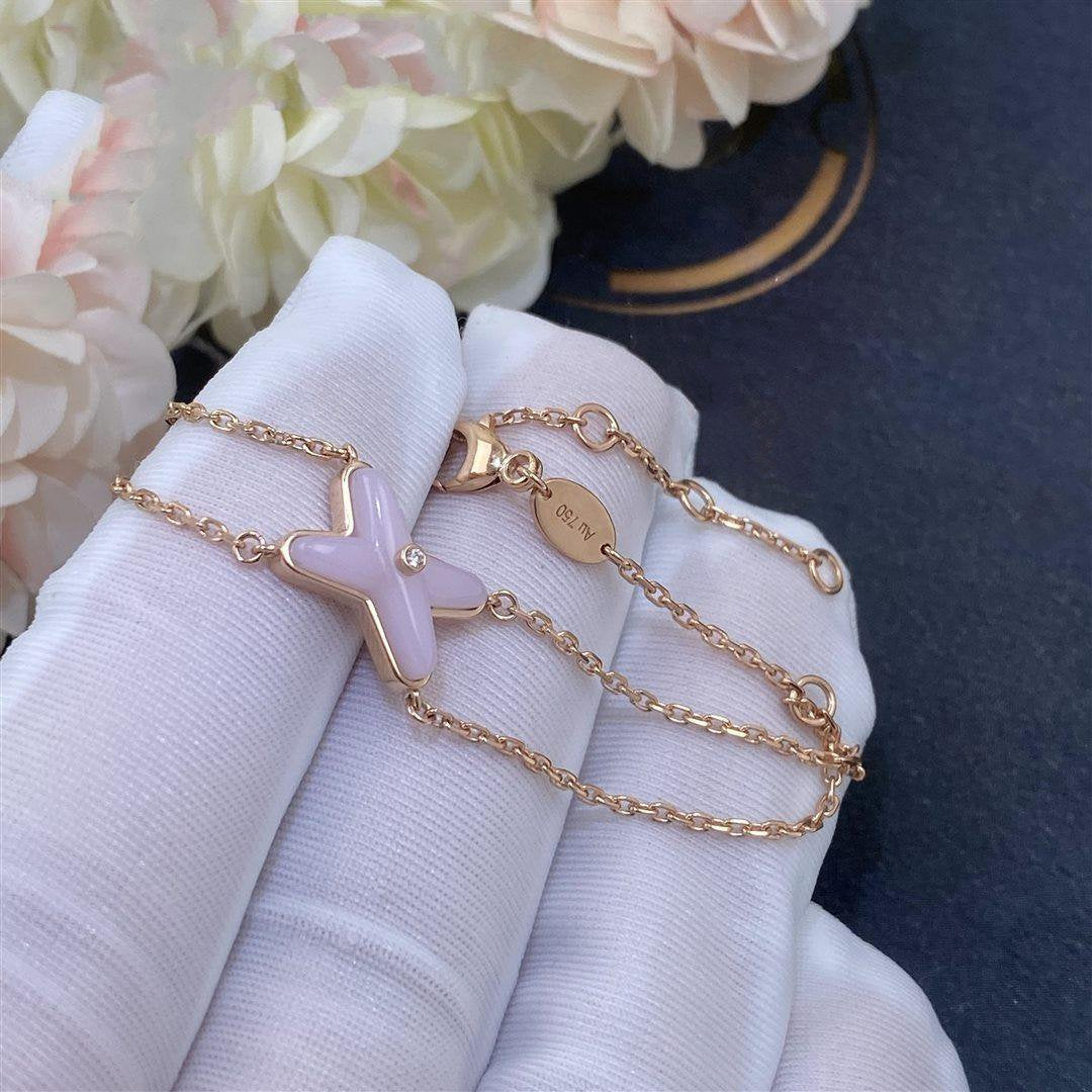 [Am jewelry]JEUX BRACELET PINK MOP PINK GOLD 1 DIAMOND