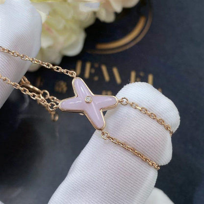[Am jewelry]JEUX BRACELET PINK MOP PINK GOLD 1 DIAMOND