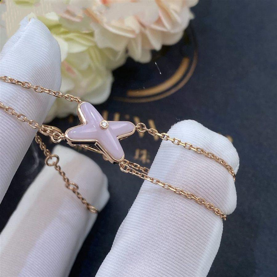 [Am jewelry]JEUX BRACELET PINK MOP PINK GOLD 1 DIAMOND