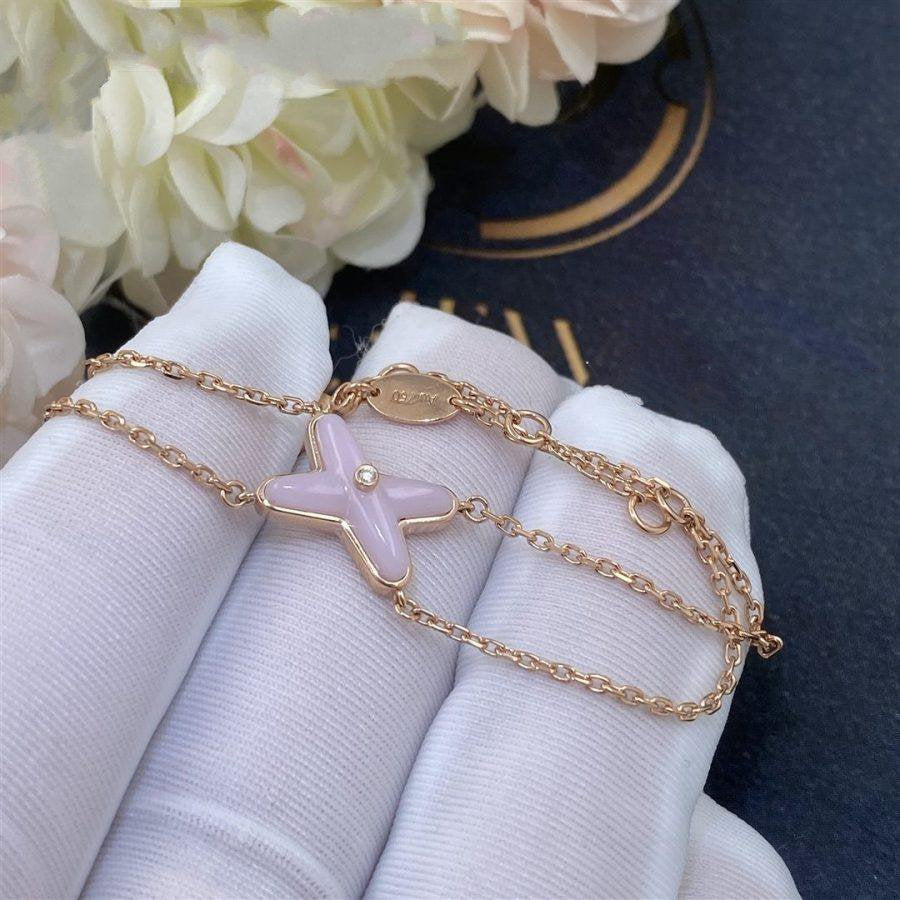 [Am jewelry]JEUX BRACELET PINK MOP PINK GOLD 1 DIAMOND