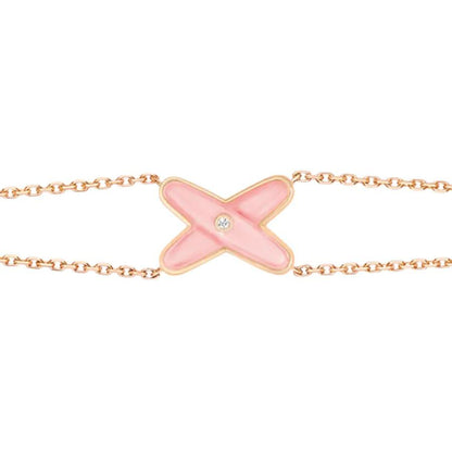 [Am jewelry]JEUX BRACELET PINK MOP PINK GOLD 1 DIAMOND