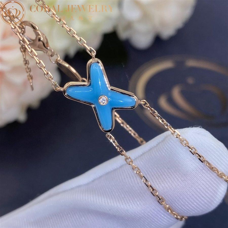 [Am jewelry]JEUX BRACELET TURQUOISE PINK GOLD 1 DIAMOND