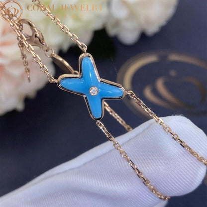 [Am jewelry]JEUX BRACELET TURQUOISE PINK GOLD 1 DIAMOND