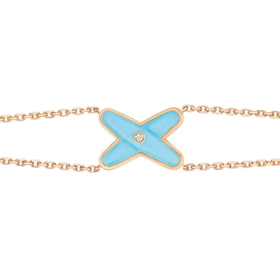 [Am jewelry]JEUX BRACELET TURQUOISE PINK GOLD 1 DIAMOND