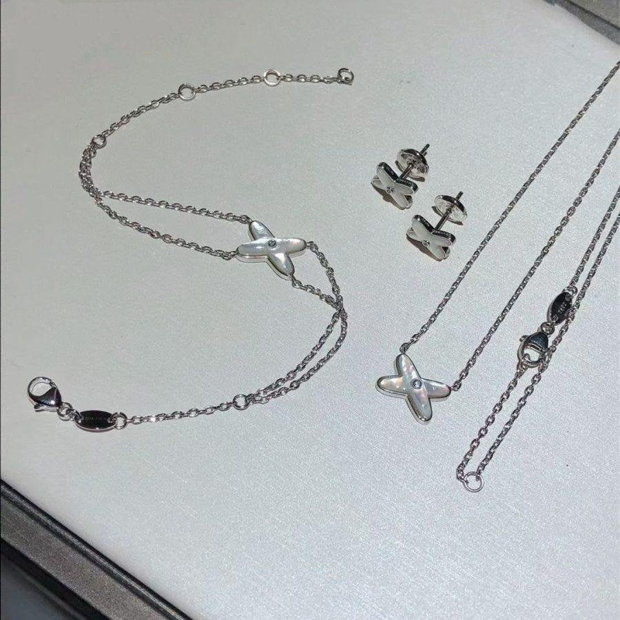 [Am jewelry]JEUX BRACELET WHITE MOP SILVER 1 DIAMOND