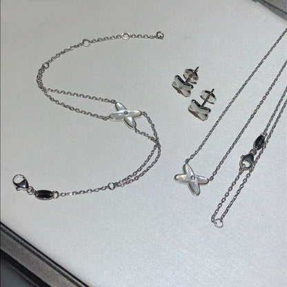 [Am jewelry]JEUX BRACELET WHITE MOP SILVER 1 DIAMOND