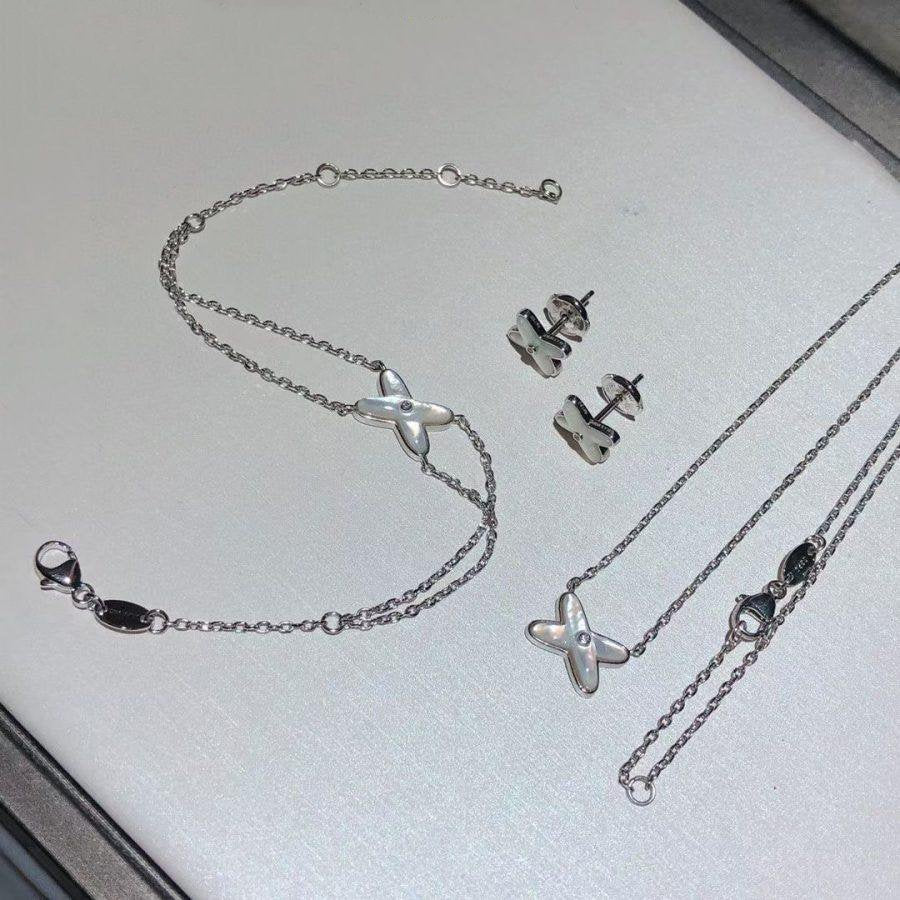 [Am jewelry]JEUX BRACELET WHITE MOP SILVER 1 DIAMOND
