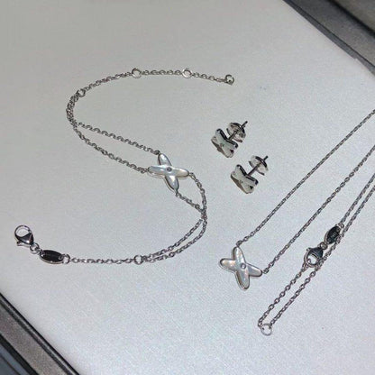 [Am jewelry]JEUX BRACELET WHITE MOP SILVER 1 DIAMOND
