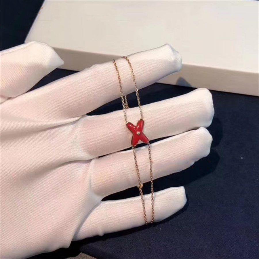 [Am jewelry]JEUX BRACELET CARNELIAN PINK GOLD 1 DIAMOND