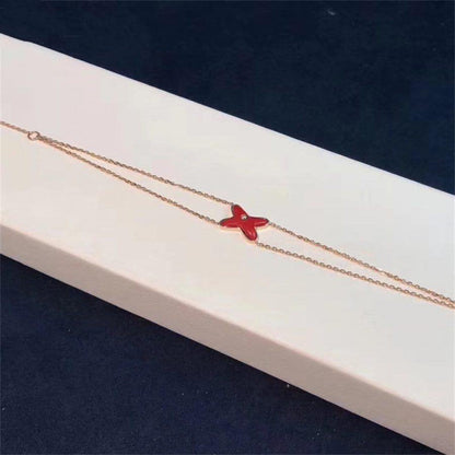 [Am jewelry]JEUX BRACELET CARNELIAN PINK GOLD 1 DIAMOND