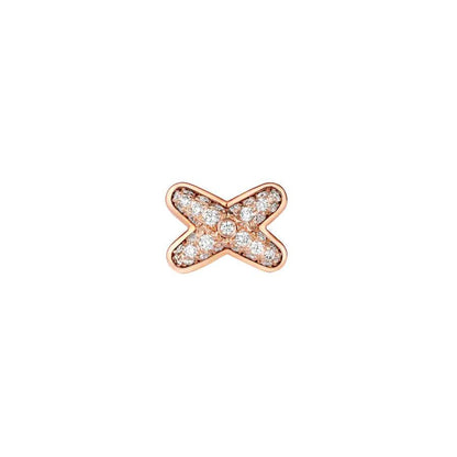 [Am jewelry]JEUX DE PINK GOLD DIAMOND EARRINGS