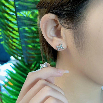 [Am jewelry]JEUX DE SILVER DIAMOND EARRINGS