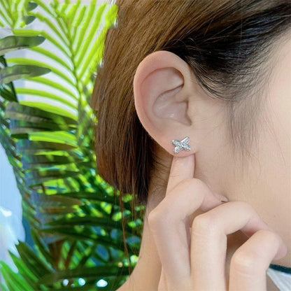 [Am jewelry]JEUX DE SILVER DIAMOND EARRINGS