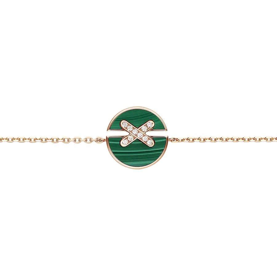 [Am jewelry]JEUX DE BRACELET MALACHITE PINK GOLD DIAMONDS
