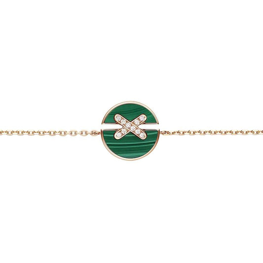 [Am jewelry]JEUX DE BRACELET MALACHITE PINK GOLD DIAMONDS
