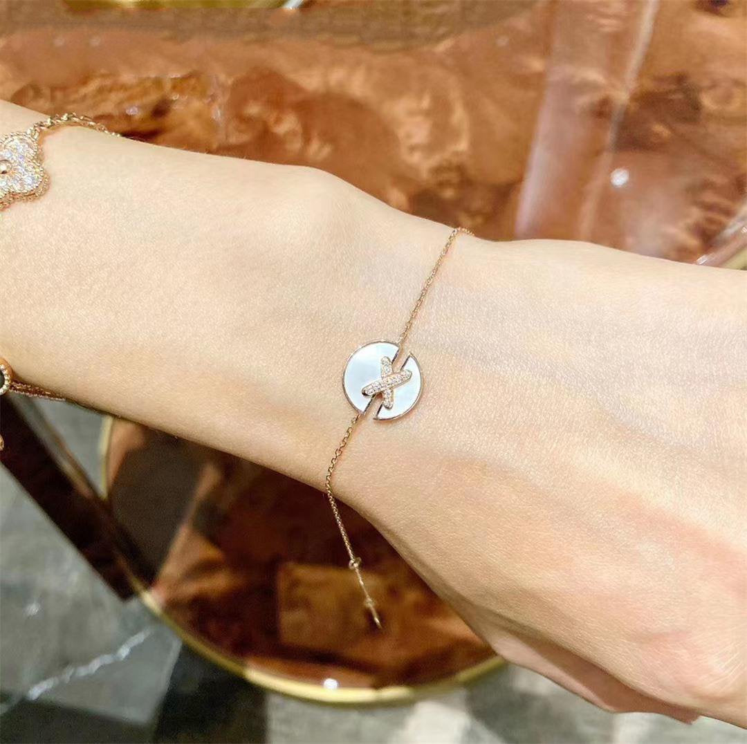 [Am jewelry]JEUX DE BRACELET MOP PINK GOLD DIAMONDS