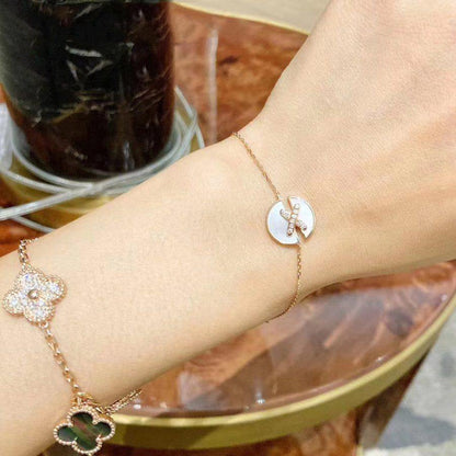[Am jewelry]JEUX DE BRACELET MOP PINK GOLD DIAMONDS