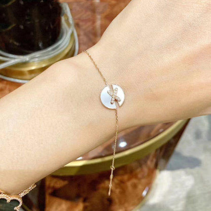 [Am jewelry]JEUX DE BRACELET MOP PINK GOLD DIAMONDS