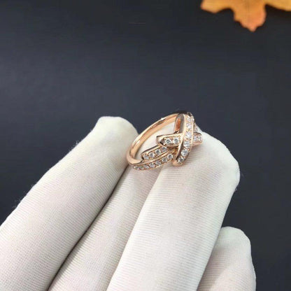 [Am jewelry]JEUX DE RING PINK GOLD DIAMOND