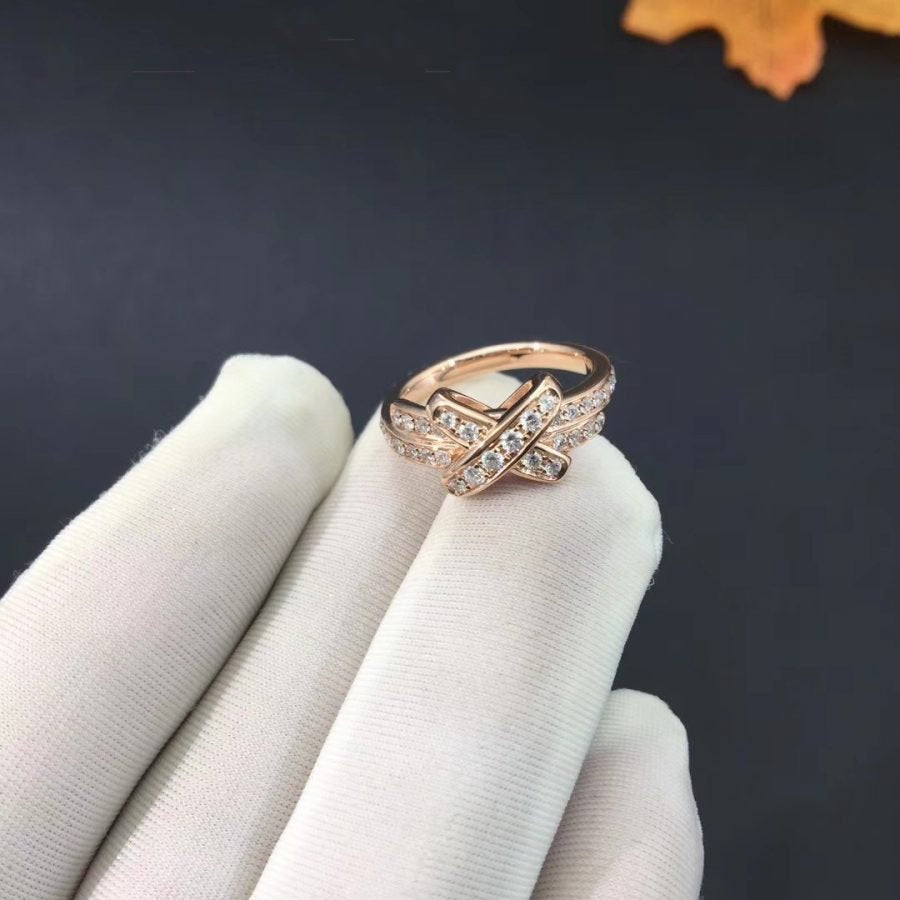 [Am jewelry]JEUX DE RING PINK GOLD DIAMOND