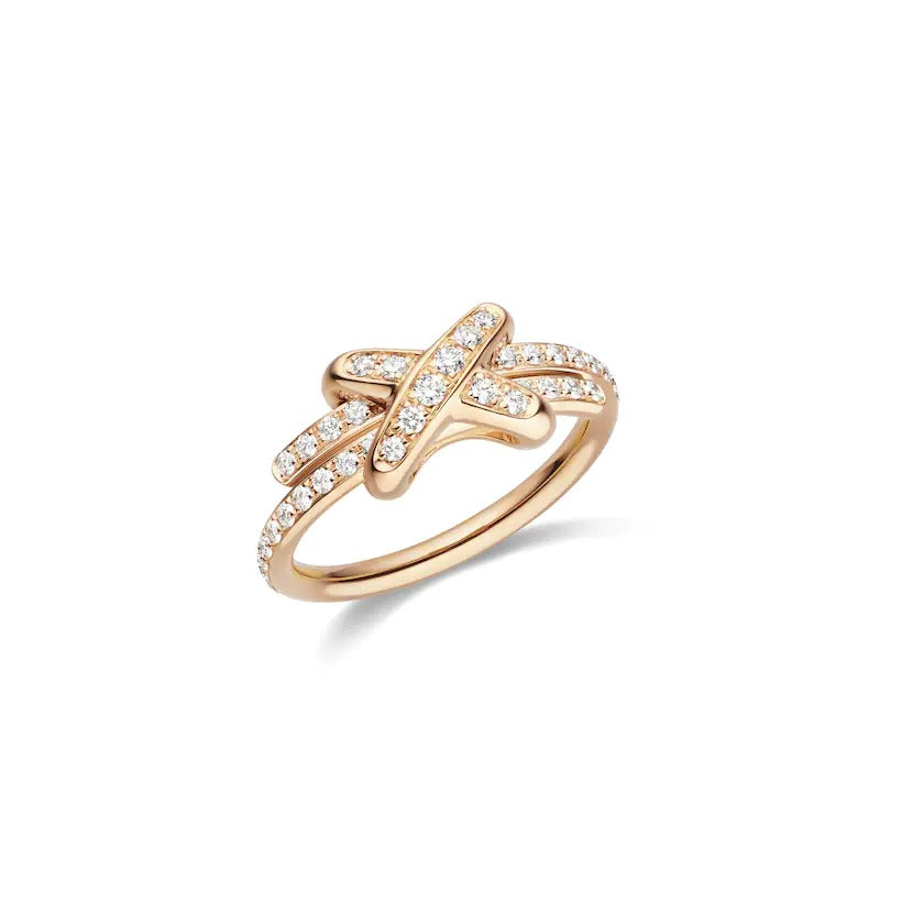 [Am jewelry]JEUX DE RING PINK GOLD DIAMOND