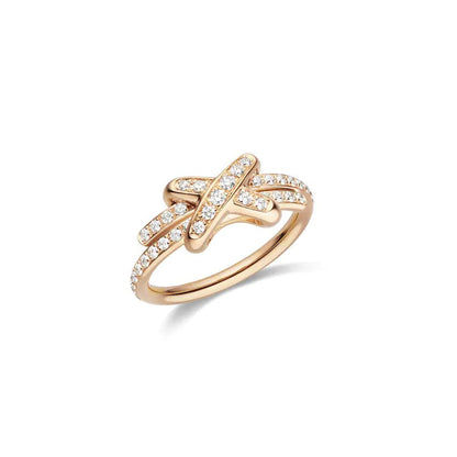 [Am jewelry]JEUX DE RING PINK GOLD DIAMOND