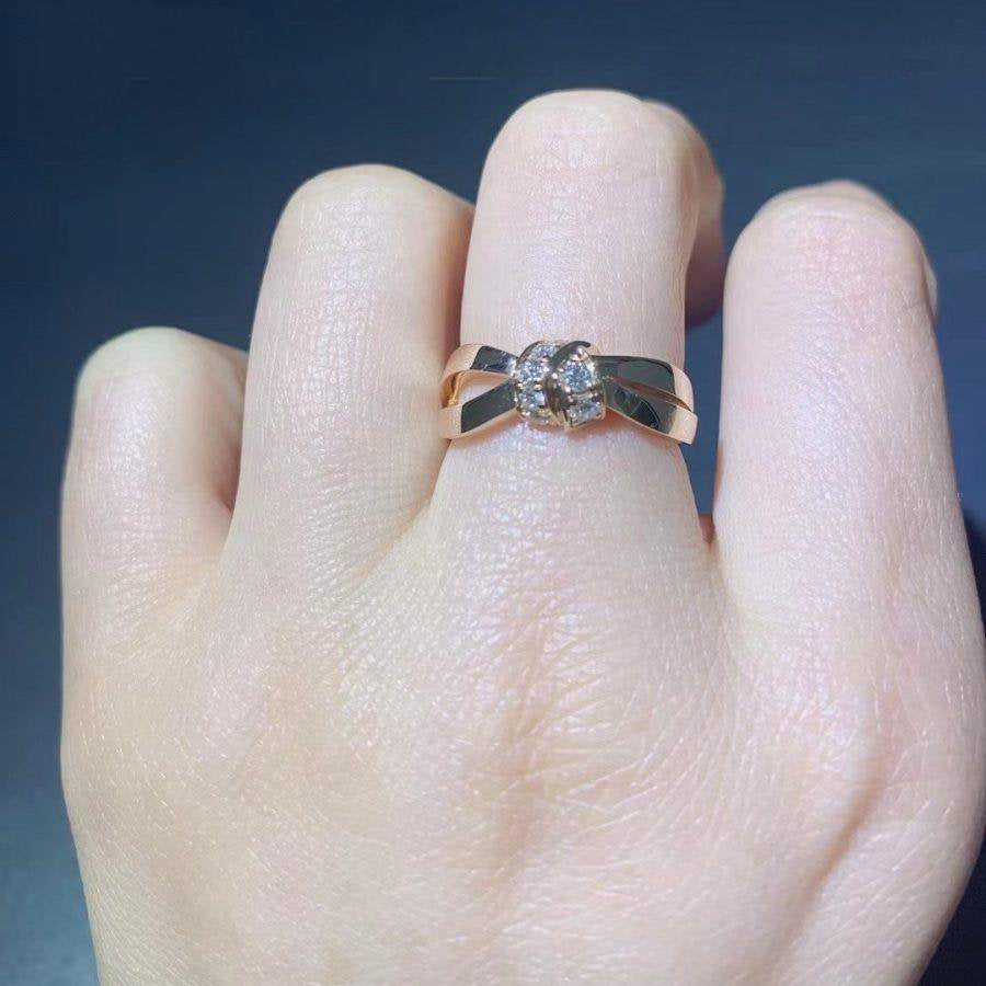 [Am jewelry]LIENS RING PINK GOLD DIAMOND