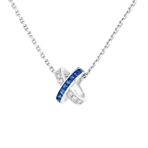 [Am jewelry]LIENS DIAMOND SILVER NECKLACE