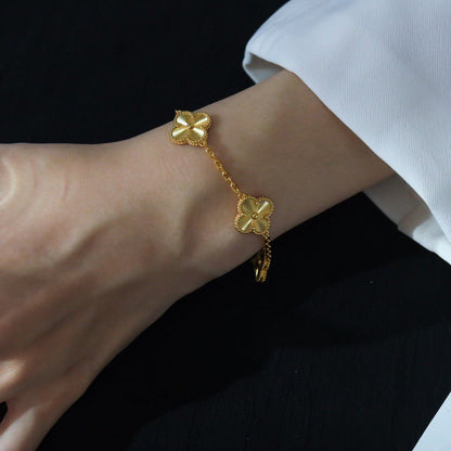 [Am jewelry] CLOVER 5 MOTIF LASER BRACELET COLLECTION
