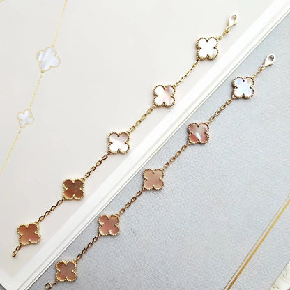 [Am jewelry] CLOVER 5 MOTIFS  PINK MOP BRACELET COLLECTION