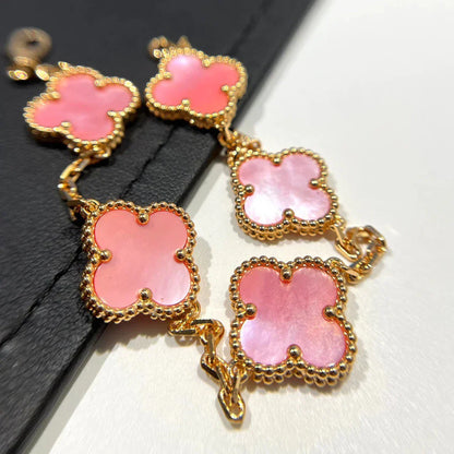 [Am jewelry] CLOVER 5 MOTIFS  PINK MOP BRACELET COLLECTION