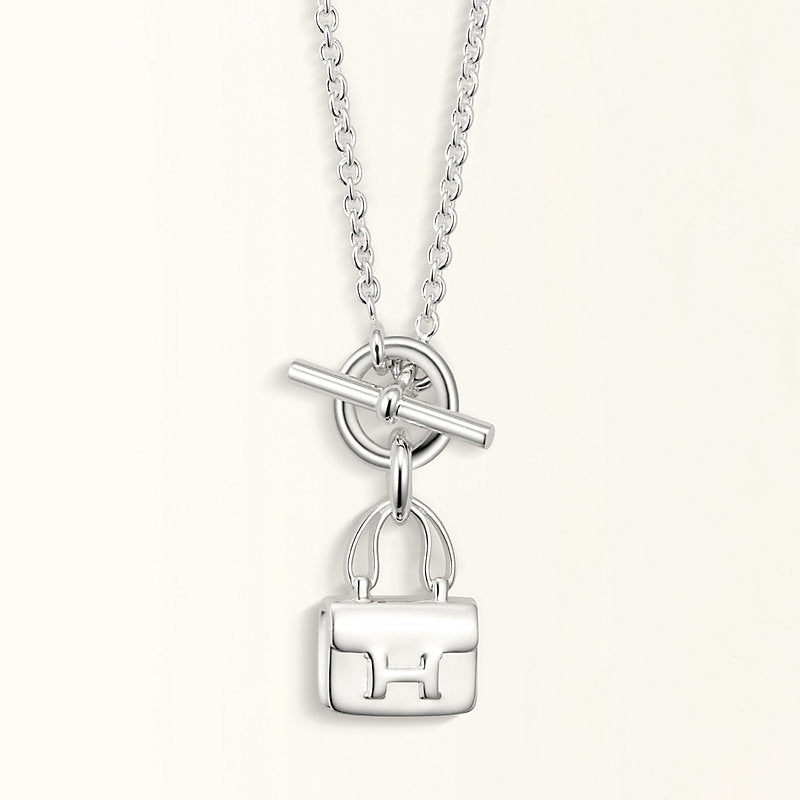 [Am jewelry]POP H PEDANT SILVER NECKLACE