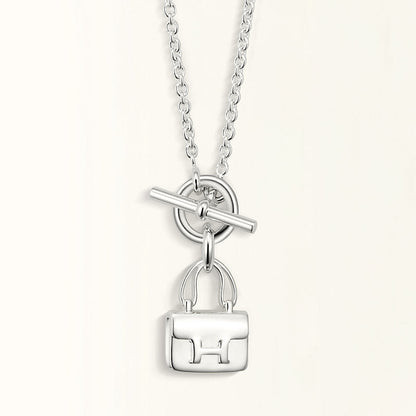 [Am jewelry]POP H PEDANT SILVER NECKLACE