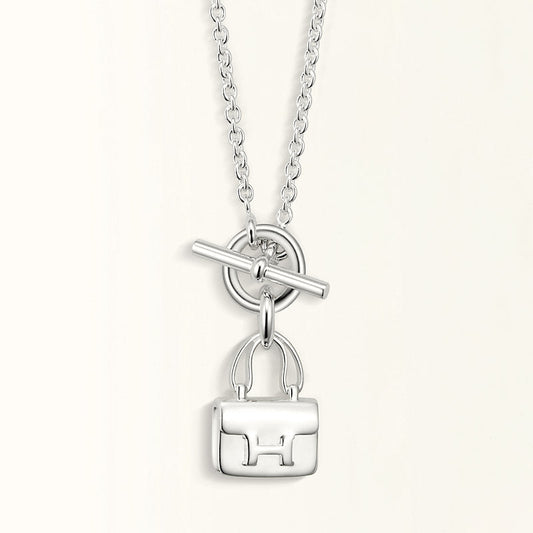 [Am jewelry]POP H PEDANT SILVER NECKLACE