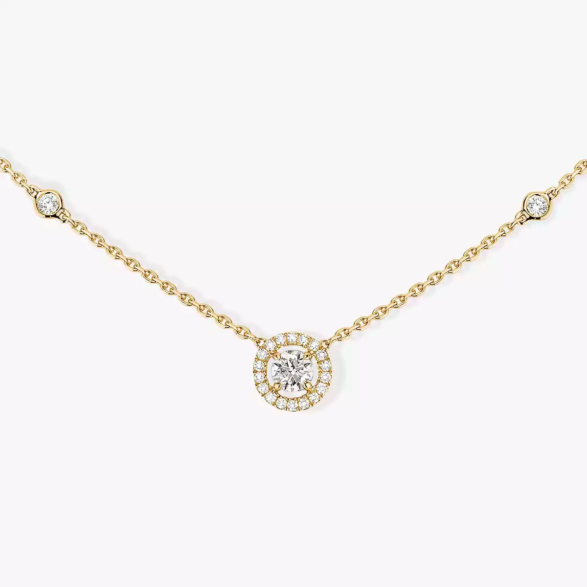[Am Jewelry]Diamond Necklace 0,20ct Brilliant Shape Joy
