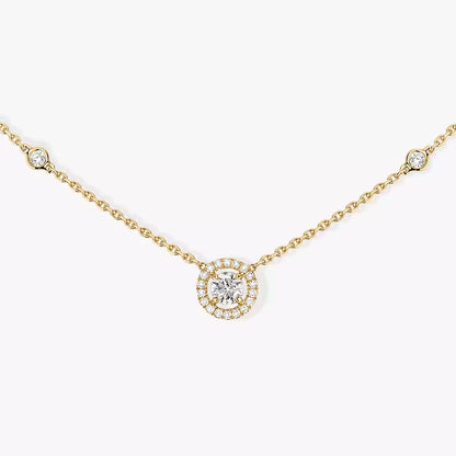 [Am Jewelry]Diamond Necklace 0,20ct Brilliant Shape Joy